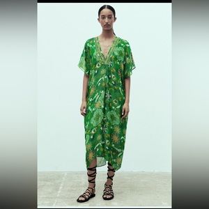 Zara printed shimmery kaftan